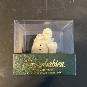Snow Babies I Love You Bisque Porcelain Hinged Trinket Box Dept 56 NIB (107)
